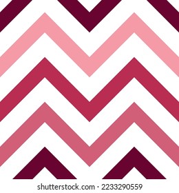 Vector viva magenta zigzag seamless pattern, gradient, white background