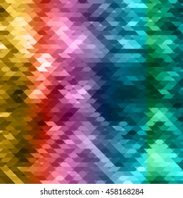 Vector vivid mosaic background. Bright rainbow hi-tech design for web and devices.