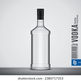Ilustración del frasco de vidrio vodka vectorial