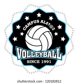 Vector volleyball badge / Vector volleyball labels / Volleyball emblems