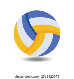 Vector volleyball ball icon on black and white background