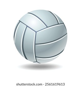 Vector volleyball ball icon on black and white background