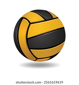 Vector volleyball ball icon on black and white background