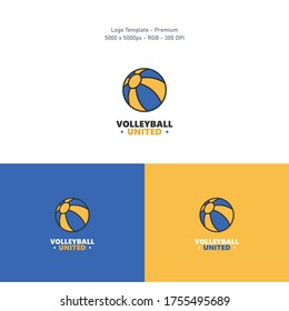  Vector volleyball and bomb logo combination. Play and detonate symbol or icon. Unique ball and weapon logotype design template.
