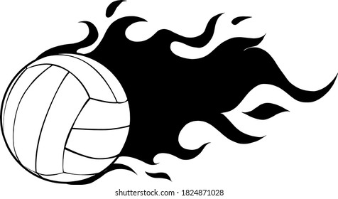 311 Volleyball Flaming White Background Images, Stock Photos & Vectors ...