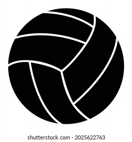 Vector Volleyball Glyph Icon Design
