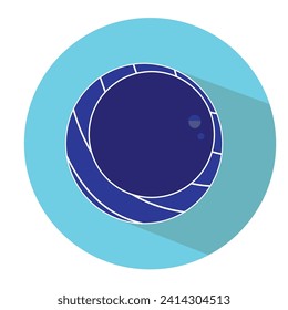 Vector volleyball icon. Volleyball illustration in flat minimalist style.