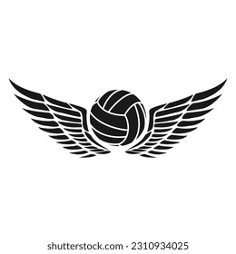 Vector volleyball logo the emblem of the volleyball team.