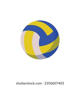 Baloncesto vectorial de voleibol con fondo blanco.