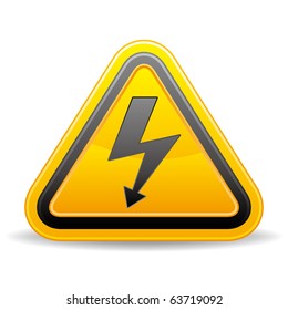 vector voltage sign on white background