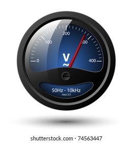 Vector voltmeter icon