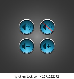 Vector Volume Control Icon Set