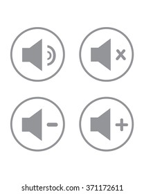 Vector Volume Control Icon Set Stock Vector (Royalty Free) 371172611 ...