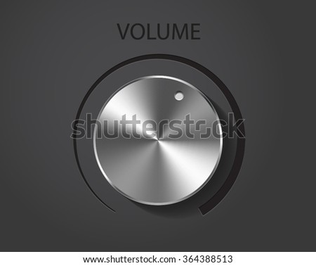 Vector volume control on black background. EPS 10 vector.