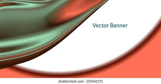 Vector volume green bow for design