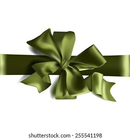 Vector volume green bow for design