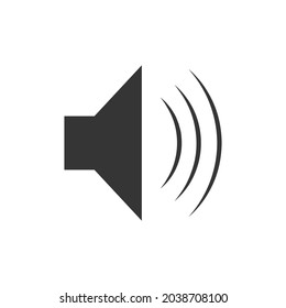 Vektorgrafik-Volume-Symbol. Symbol für schwarze Lautstärke, isoliert. Soundsymbol im flachen Stil.