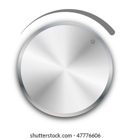 Vector volume knob on white background
