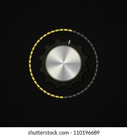 Vector volume knob. Vector user interface design.