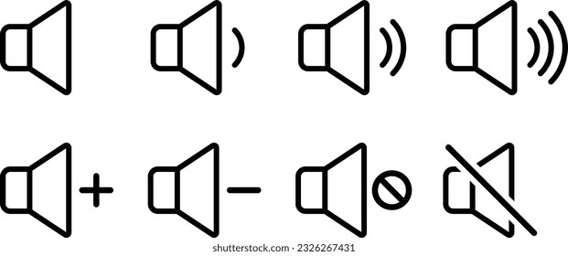 Vector Volume Mark Variation Icon Set