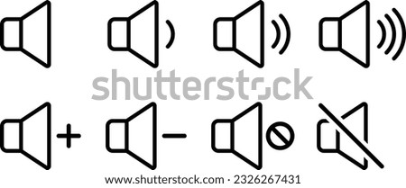 Vector Volume Mark Variation Icon Set