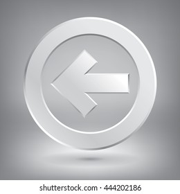 Vector volume minimalistic arrow, arrow in circle, best element for your business project, vector design sing
