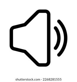 Vector volume, speaker, megaphone icon. Black, white background. Perfect for app and web interfaces, infographics, presentations, marketing, etc.