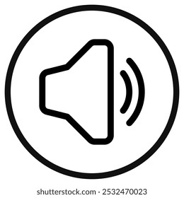 Volume vetorial, alto-falante, ícone de megafone. Perfeito para aplicativos e interfaces web, infográficos, apresentações, marketing, etc.