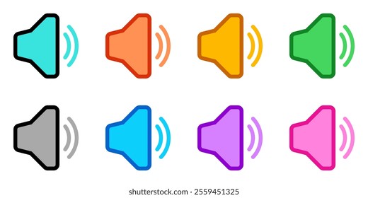 Vector volume, speaker, megaphone icon. Perfect for app and web interfaces, infographics, presentations, marketing, etc.