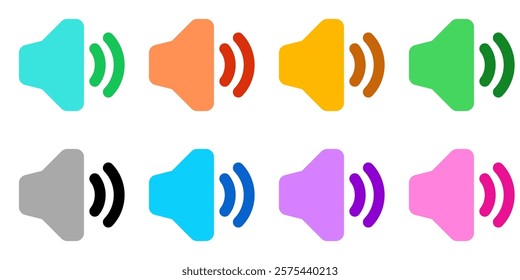 Vector volume, speaker, megaphone icon. Perfect for app and web interfaces, infographics, presentations, marketing, etc.