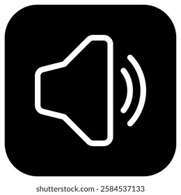 Vector volume, speaker, megaphone icon. Perfect for app and web interfaces, infographics, presentations, marketing, etc.