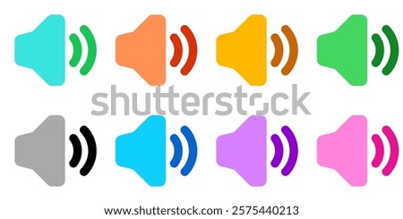 Vector volume, speaker, megaphone icon. Perfect for app and web interfaces, infographics, presentations, marketing, etc.