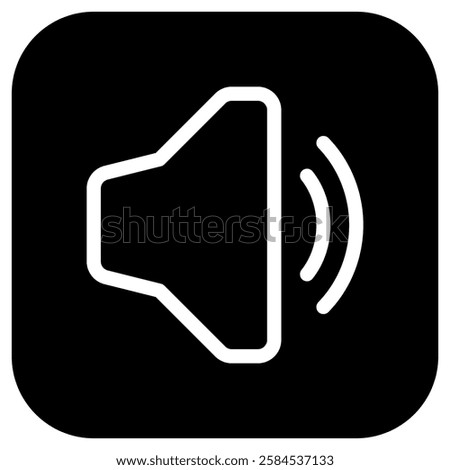 Vector volume, speaker, megaphone icon. Perfect for app and web interfaces, infographics, presentations, marketing, etc.