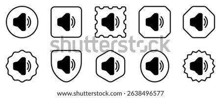 Vector volume, speaker, megaphone icon. Perfect for app and web interfaces, infographics, presentations, marketing, etc.