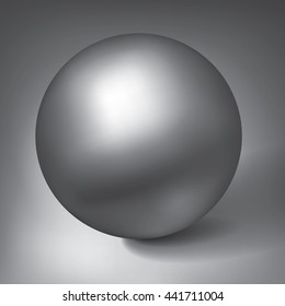 Vector volume sphere, glossy metal ball, surround the object for you project design