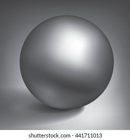 Vector volume sphere, glossy metal ball, surround the object for you project design