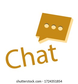 Vector volumetric (3D) logo for chat.