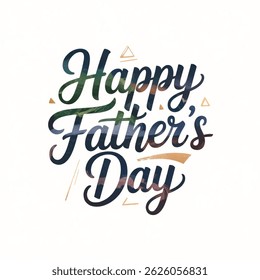 Vector volumetric Happy Fathers Day elegant modern handwritten calligraphy. Typography poster with shadows and highlights. For cards, invitations, prints etc. Isolated on white background
