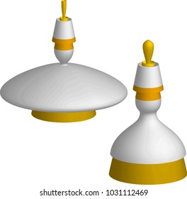 Vector volumetric model of decorative plafonds for lighting fixtures.
