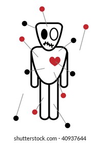 vector of voodoo puppet