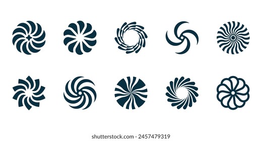 vector vortex logo premium template bundle