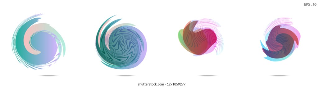 Vector vortex with a white background