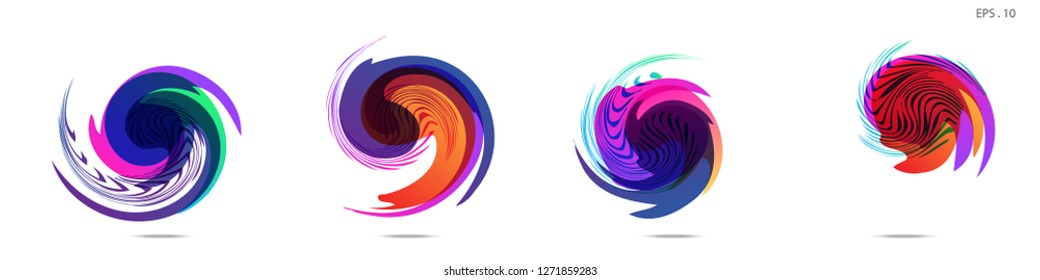 Vector vortex with a white background