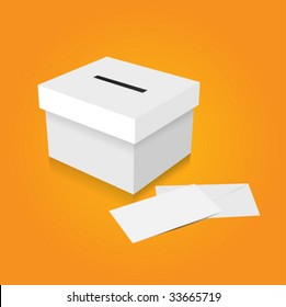 vector vote box with envelope