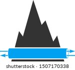 Vector VPN tunnel flat icon. Vector pictograph style is a flat symbol VPN tunnel icon on a white background.