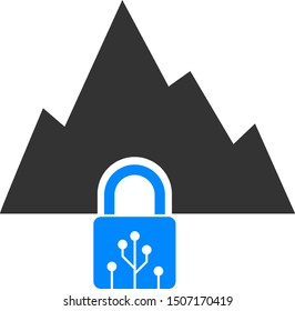 Vector VPN tunnel flat icon. Vector pictogram style is a flat symbol VPN tunnel icon on a white background.