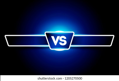 Vector VS Logo. Versus Board of rivals, with space for text. For Games and Sports