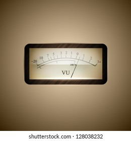 vector VU meter illustration