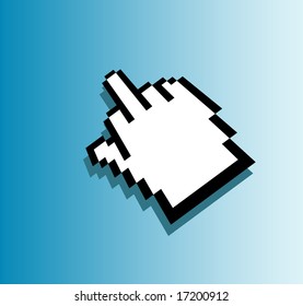 cursor de la mano vulgar vectorial