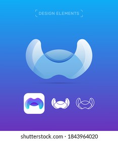 Vektor W und M Brief im Origami-Stil. Fluent moderne Logo Design Vorlage. Anwendungssymbol